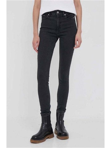 Džíny Calvin Klein Jeans dámské černá barva J20J221584