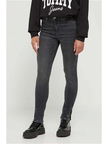 Džíny Tommy Jeans dámské černá barva DW0DW16694