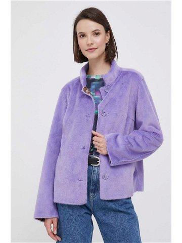 Bunda Rich & Royal dámská fialová barva přechodná