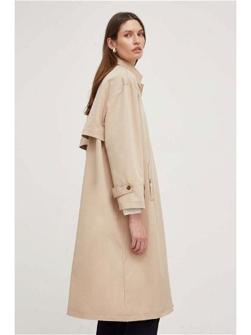 Kabát Answear Lab dámský béžová barva přechodný oversize
