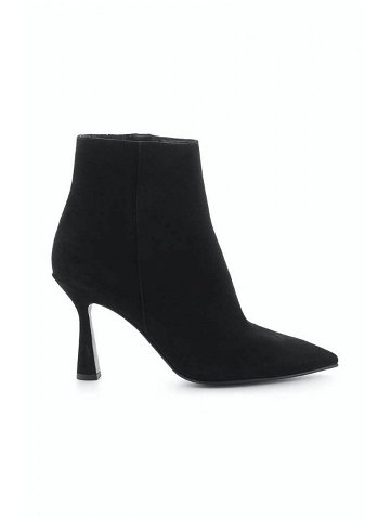 Semišové boty Kennel & Schmenger Mona dámské černá barva na podpatku 21-84310 380