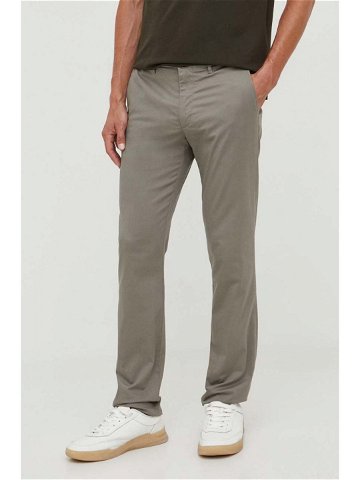 Kalhoty Tommy Hilfiger Denton pánské šedá barva ve střihu chinos