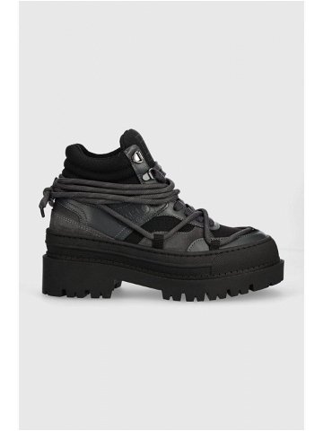 Sneakers boty Tommy Jeans TJW HYBRID BOOT černá barva EN0EN02338