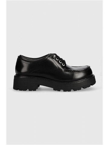 Kožené polobotky Vagabond Shoemakers COSMO 2 0 dámské černá barva na platformě 5649 004 20