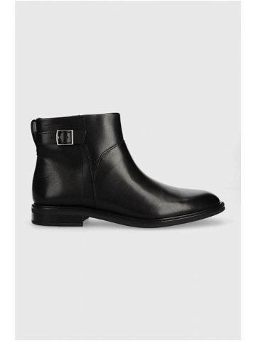 Kožené kotníkové boty Vagabond Shoemakers FRANCES 2 0 dámské černá barva na plochém podpatku 5606 101 20