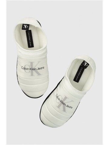 Pantofle Calvin Klein Jeans HOME SLIPPER MONO WN bílá barva YW0YW00747