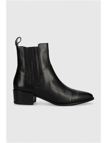 Kožené kotníkové boty Vagabond Shoemakers MARJA dámské černá barva na podpatku 5613 001 20