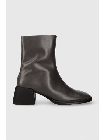 Kožené kotníkové boty Vagabond Shoemakers ANSIE dámské šedá barva na plochém podpatku 5445 001 18