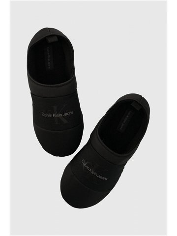 Pantofle Calvin Klein Jeans HOME SLIPPER MONO černá barva YM0YM00840