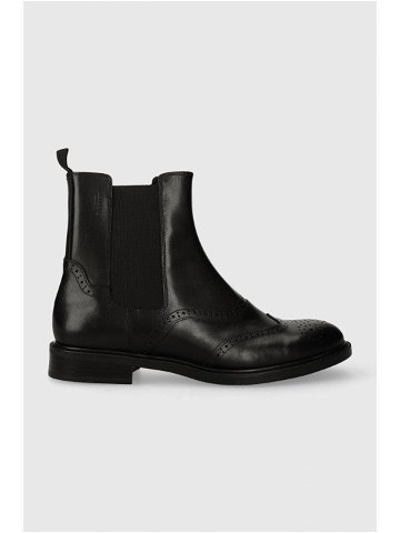Kožené kotníkové boty Vagabond Shoemakers AMINA dámské černá barva na plochém podpatku 5603 101 20