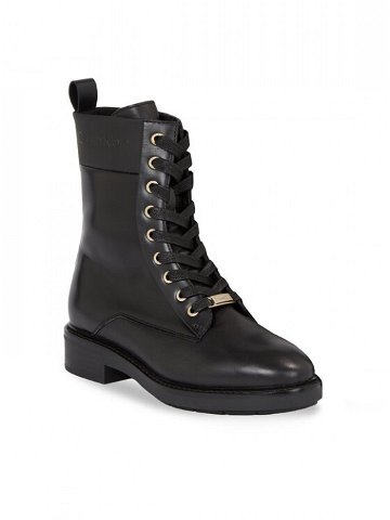 Calvin Klein Turistická obuv Rubber Sole Combat Boot Lg Wl HW0HW01715 Černá