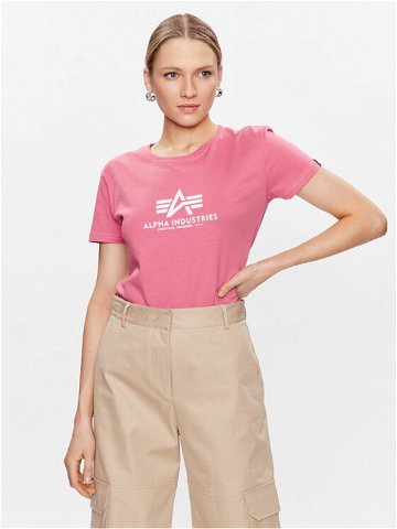 Alpha Industries T-Shirt New Basic 196051 Růžová Regular Fit