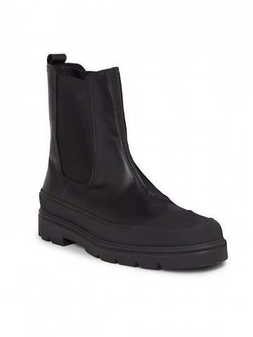 Calvin Klein Kotníková obuv s elastickým prvkem Chelsea Boot High HM0HM01215 Černá