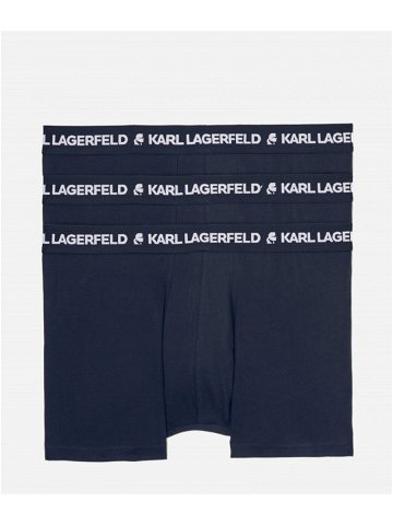 Spodní prádlo karl lagerfeld logo trunk set 3-pack modrá m