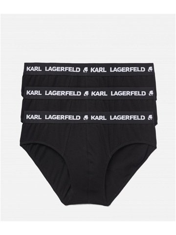 Spodní prádlo karl lagerfeld logo briefs set 3-pack černá l