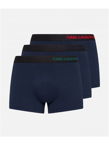 Spodní prádlo karl lagerfeld hip logo trunk 3-pack modrá xl