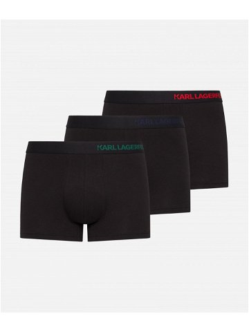 Spodní prádlo karl lagerfeld hip logo trunk 3-pack černá m