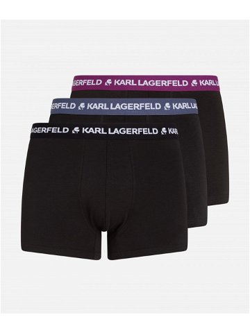 Spodní prádlo karl lagerfeld logo trunk multiband 3-pack černá s