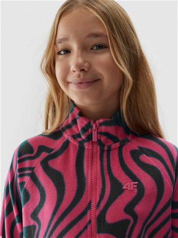 Dívčí fleece regular se stojáčkem – růžový