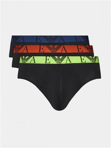 Emporio Armani Underwear Sada 3 kusů slipů 111734 3F715 73320 Černá