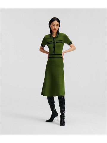 Šaty karl lagerfeld s slv knit dress zelená l