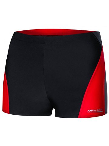 Plavecké šortky AQUA SPEED Alex Black Red Grey Pattern 136 XXL