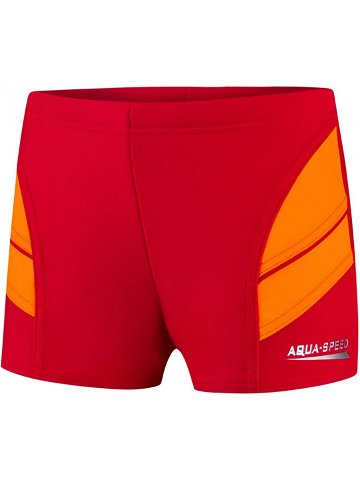 AQUA SPEED Plavecké šortky Andy Red Orange Pattern 31 128