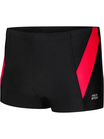 AQUA SPEED Plavecké šortky Logan Black Red Pattern 16 S