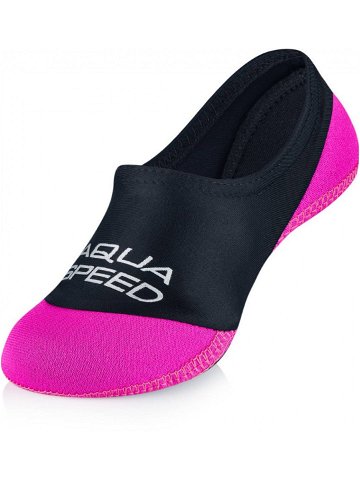 AQUA SPEED Ponožky na plavání Neo Black Pink Pattern 19 22-23