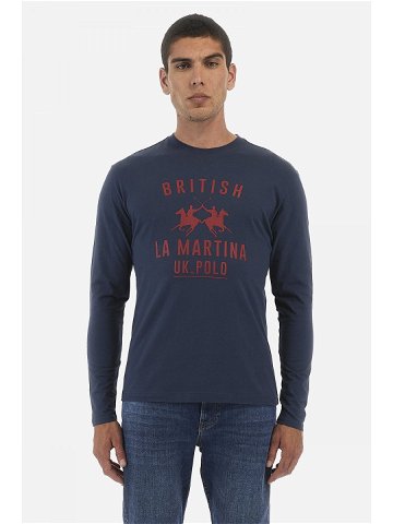 Tričko la martina man t-shirt l s jersey modrá m