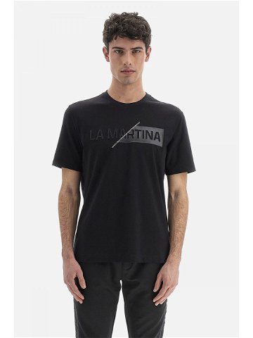Tričko la martina man s s t-shirt jersey silky f černá xxxl