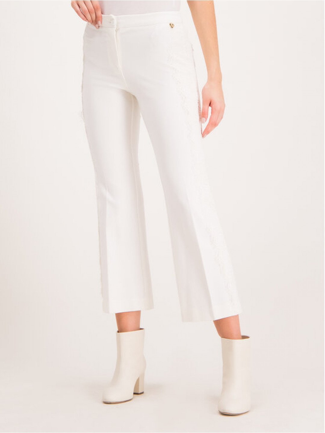 TWINSET Kalhoty z materiálu 192TT2210 Bílá Regular Fit