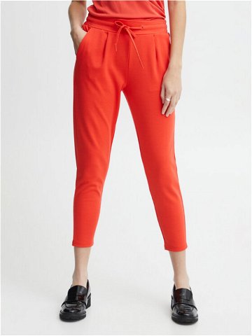 ICHI Kalhoty z materiálu 20104757 Oranžová Slim Fit