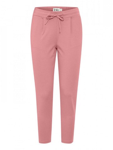 ICHI Kalhoty z materiálu 20104757 Růžová Slim Fit
