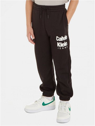 Calvin Klein Jeans Teplákové kalhoty IB0IB01816 Černá Regular Fit