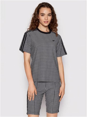 Adidas T-Shirt Gingham HB9454 Černá Regular Fit