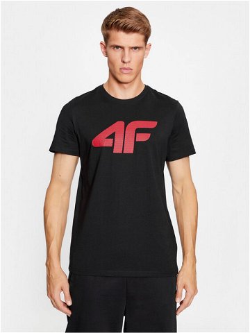 4F T-Shirt 4FAW23TTSHM0877 Černá Regular Fit