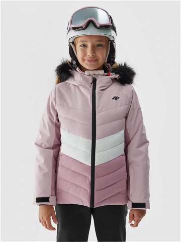 Dívčí lyžařská bunda membrána 10000 – růžová