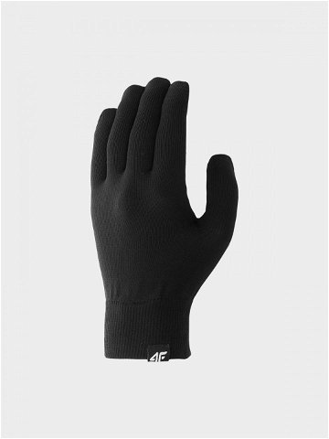 Pletené bezešvé rukavičky Touch Screen unisex – černé