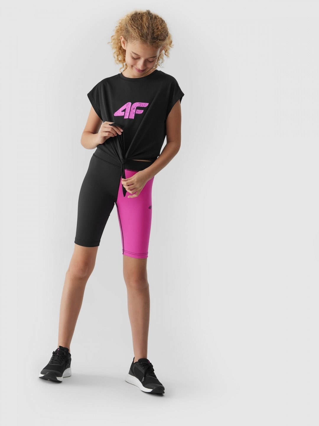 Dívčí sportovní rychleschnoucí cyklistické legíny