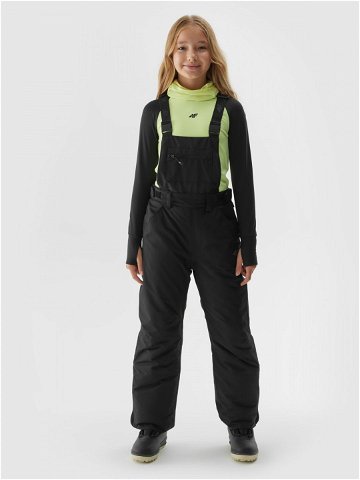 Dívčí lyžařské kalhoty se šlemi membrána 10000 – černé
