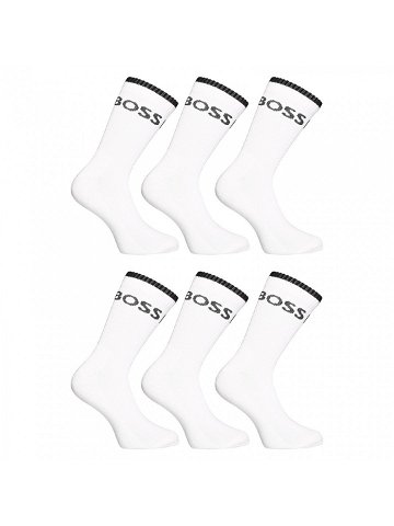 6PACK ponožky BOSS vysoké bílé 50510168 100 M