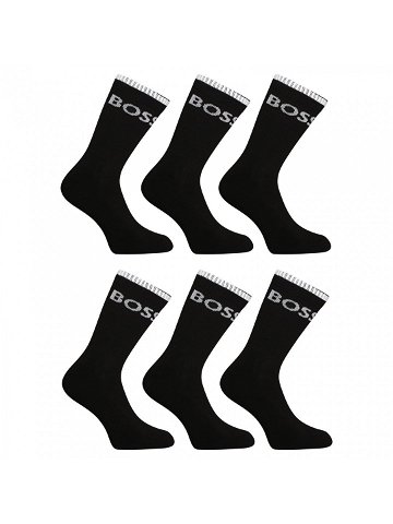6PACK ponožky BOSS vysoké černé 50510168 001 M