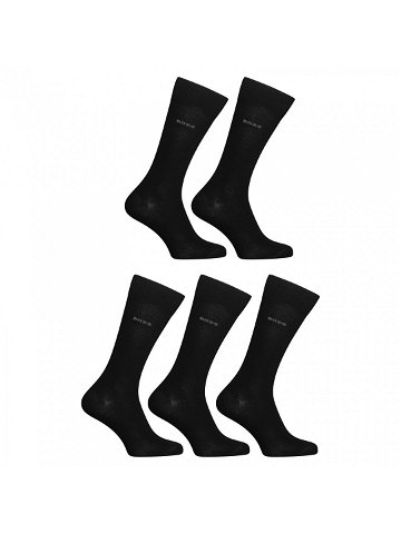 5PACK ponožky BOSS vysoké černé 50478221 001 M