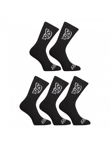 5PACK ponožky Styx vysoké černé 5HV960 S