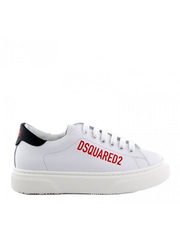 Tenisky dsquared logo print boxer sneakers lace up bílá 37