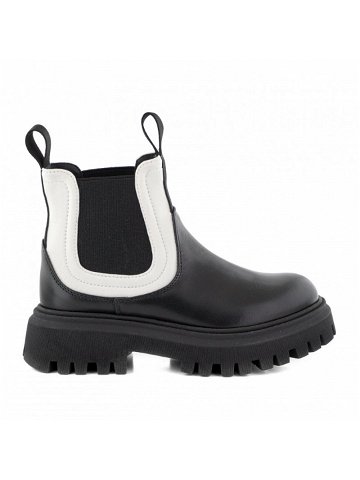 Kotníková obuv marni track sole leather chelsea boots černá 40