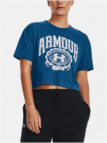Modré dámské crop top tričko Under Armour Collegiate