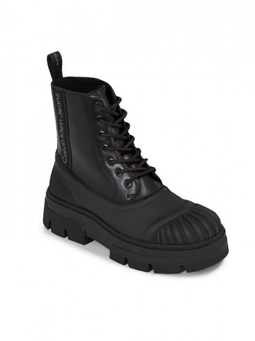 Calvin Klein Jeans Kotníková obuv Chunky Combat Lace Up Boot YM0YM00814 Černá