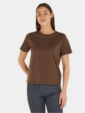 Calvin Klein T-Shirt K20K205410 Hnědá Regular Fit